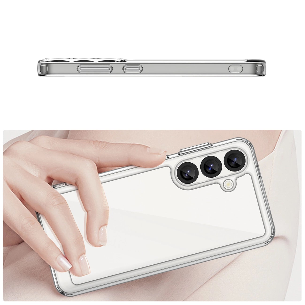 Carcasa Outer Space compatibila cu Samsung Galaxy S25 Transparent