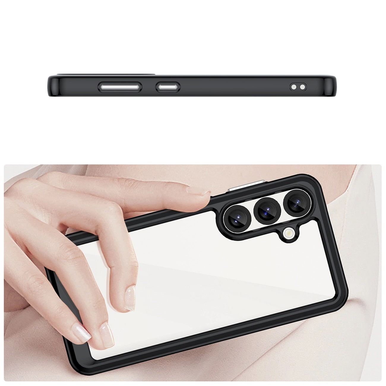 Carcasa Outer Space compatibila cu Samsung Galaxy S25 Black