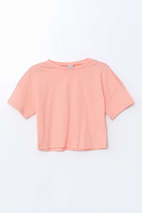 LC WAIKIKI, Tricou crop de bumbac, Piersica