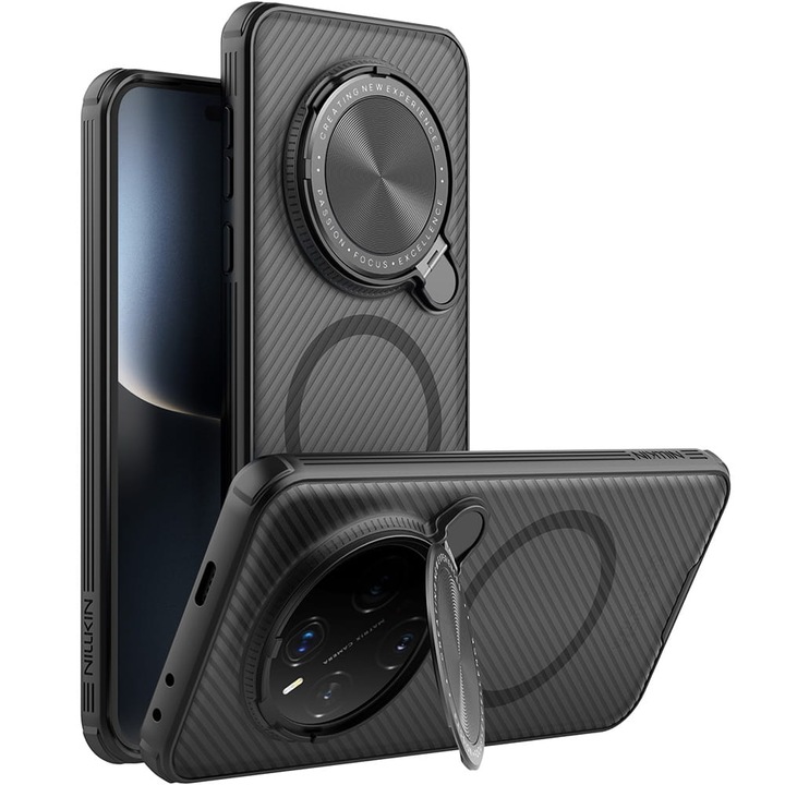 Калъф, Nillkin CamShield Prop Magnetic за Honor Magic7 Pro, Полупрозрачен с черен цвят