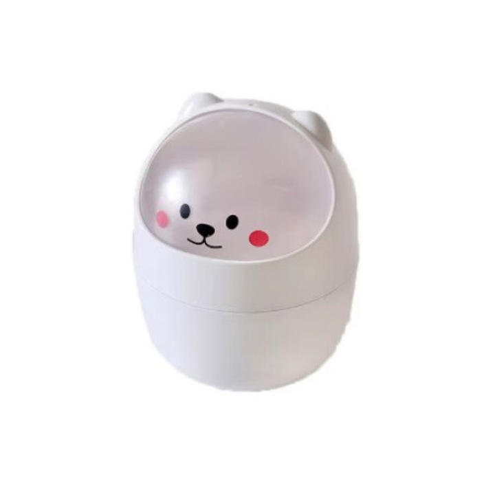 Cos de gunoi mini alb