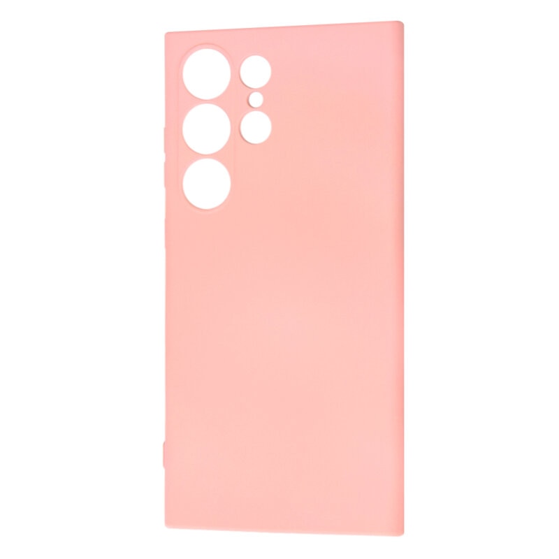Husa pentru Samsung Galaxy S25 Ultra Daden® Silicon SoftFlex, Ultra Slim, Protectie sporita, Interior de microfibra, Roz nisipiu