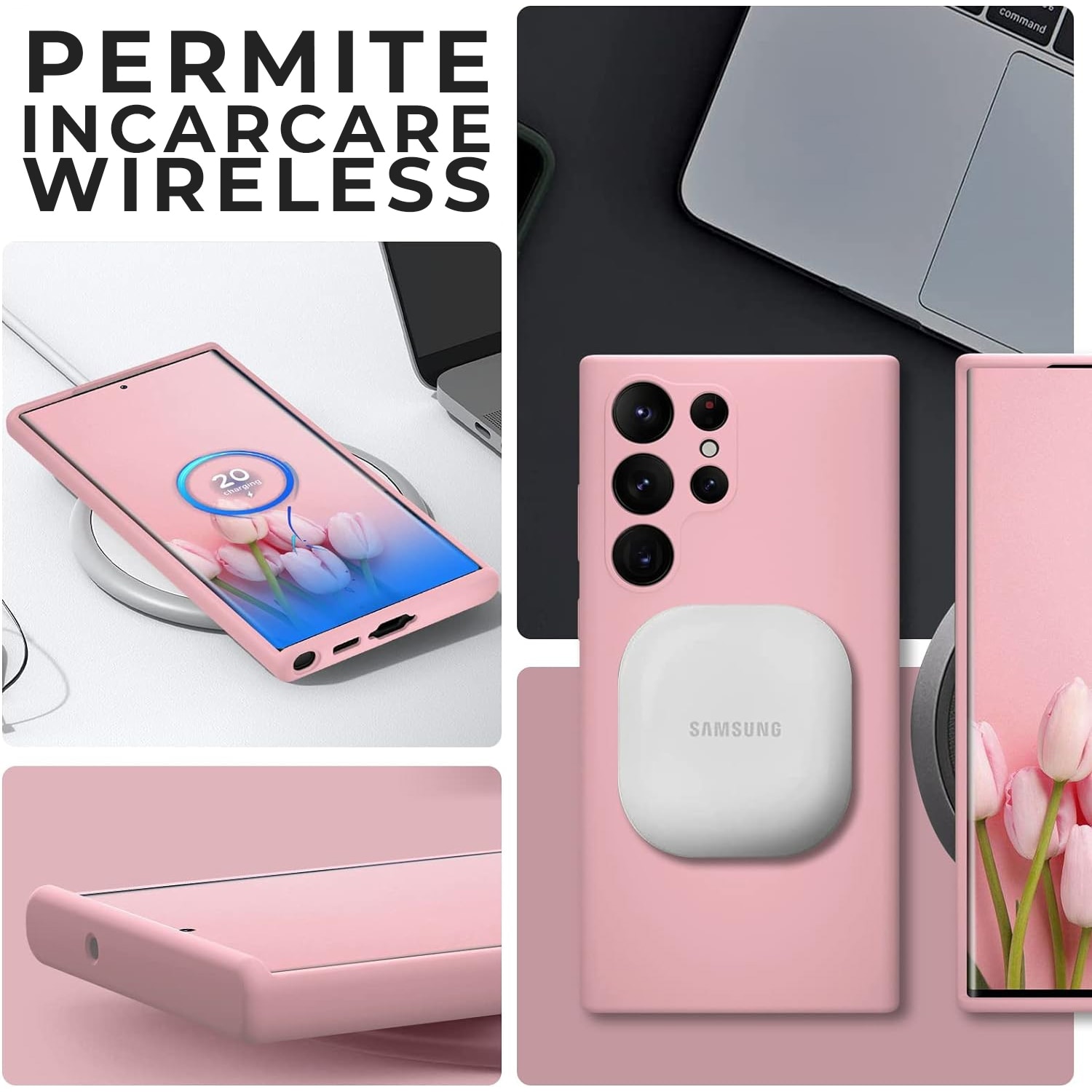 Husa pentru Samsung Galaxy S25 Ultra Daden® Silicon SoftFlex, Ultra Slim, Protectie sporita, Interior de microfibra, Roz nisipiu