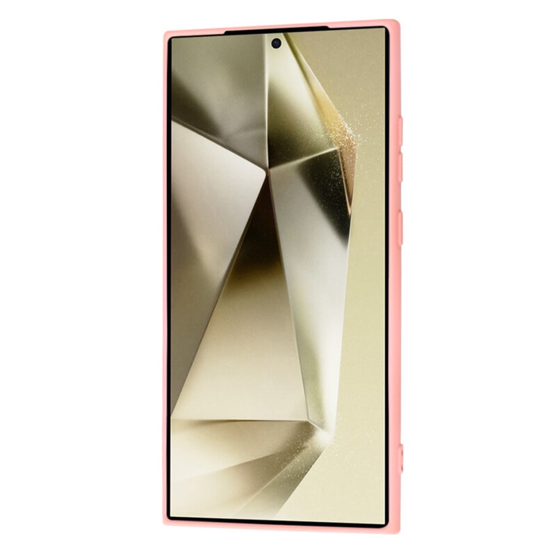 Husa pentru Samsung Galaxy S25 Ultra Daden® Silicon SoftFlex, Ultra Slim, Protectie sporita, Interior de microfibra, Roz nisipiu