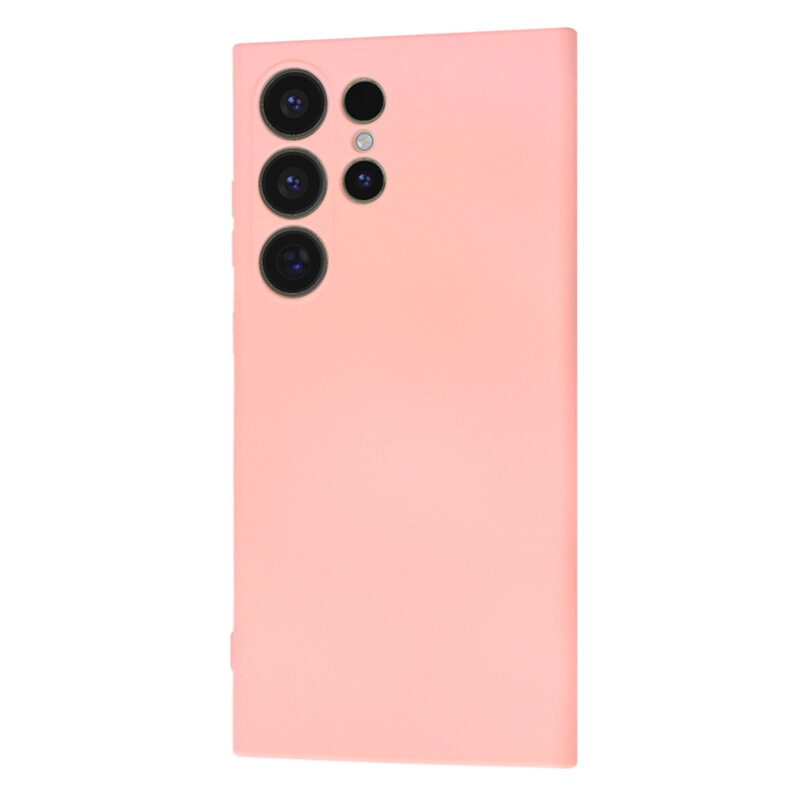 Husa pentru Samsung Galaxy S25 Ultra Daden® Silicon SoftFlex, Ultra Slim, Protectie sporita, Interior de microfibra, Roz nisipiu
