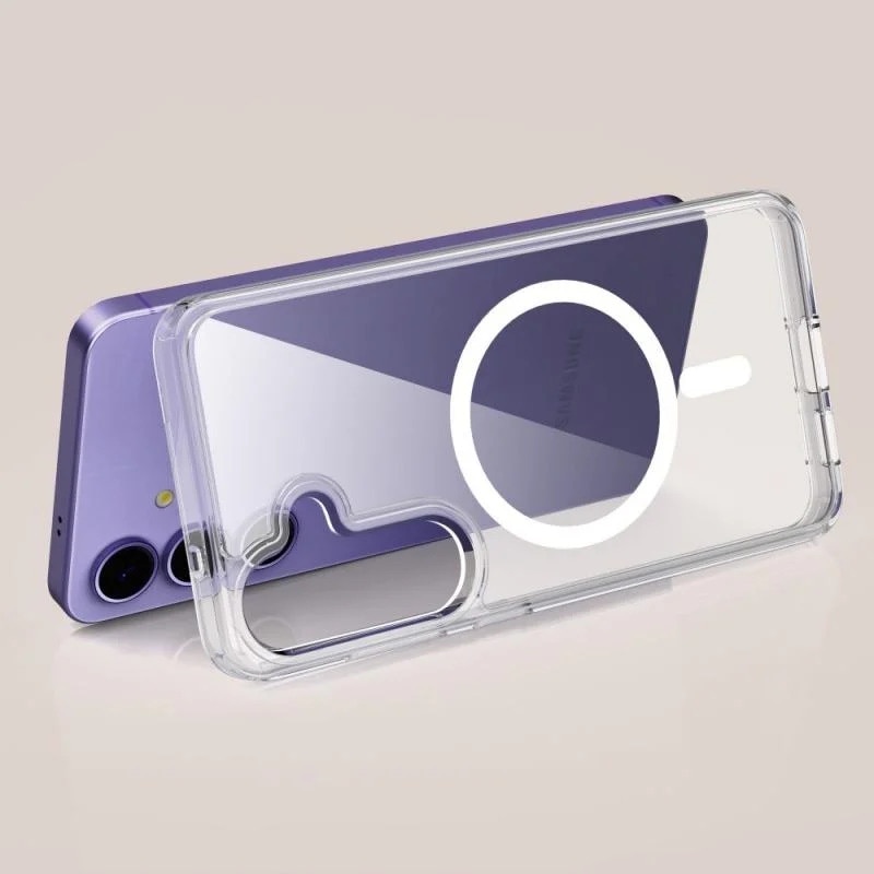 Husa pentru Samsung Galaxy S25 Daden® MagSafe, Clear Case, Atasare Magnetica, Antisoc, Transparent