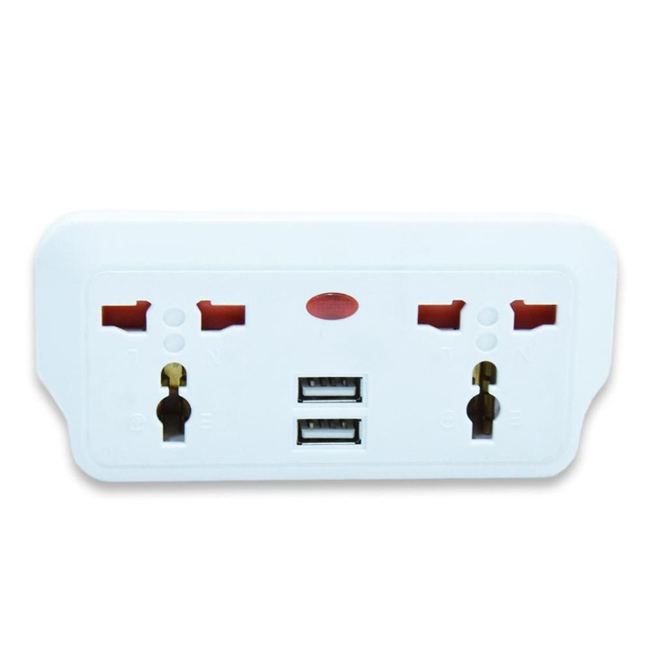 Adaptor universal de alimentare si splitter, merystyle, Mufa USB, MS-724