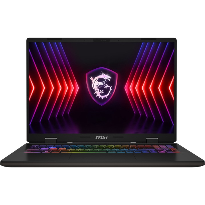 Лаптоп MSI Sword 16 HX B14VGKG с Intel Core i9-14900HX (1.6/5.8GHz, 36M), 64 GB, 1TB M.2 NVMe SSD, NVIDIA RTX 4070 8GB GDDR6 DLSS 3, Free DOS, Графит