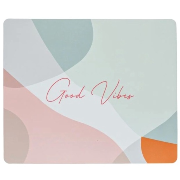 Mousepad Culori Pastel Good Vibes 24x20cm