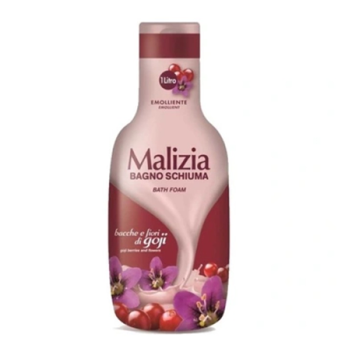 Spumant de baie Fior di Goji 1l, Malizia, hidratant, cu parfum de fructe de goji