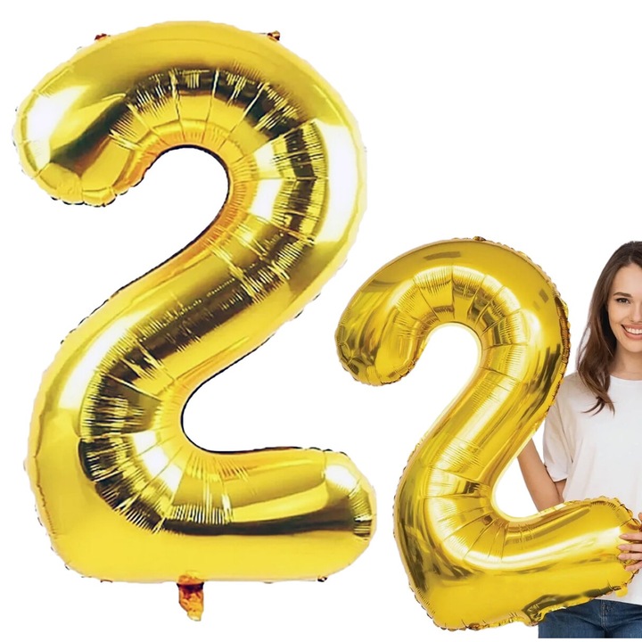 Fólia lufi, 2-es szám, 100 cm, arany