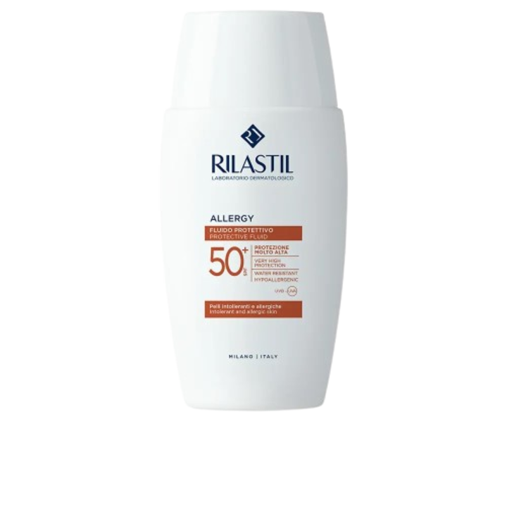 Crema hidratanta cu protectie solara pentru pielea predispusa la alergii solare, Rilastil Sun System SPF50+, 50 ml