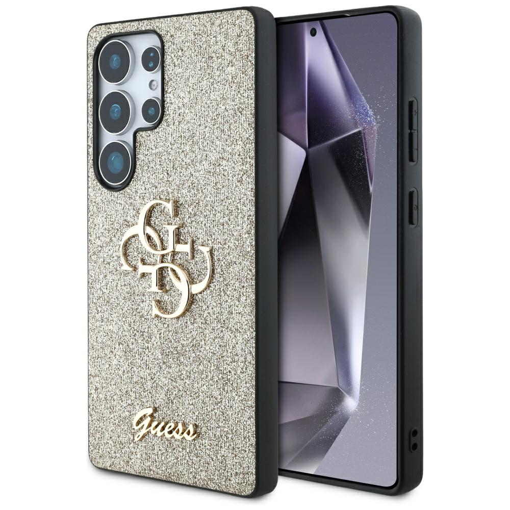 Etui telefon Guess Fixed Glitter Big 4G Metal, compatibil Samsung Galaxy S25 Ultra