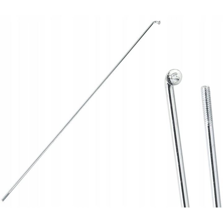 Kerékpárküllő, SLE, horganyzott acél, 177 mm