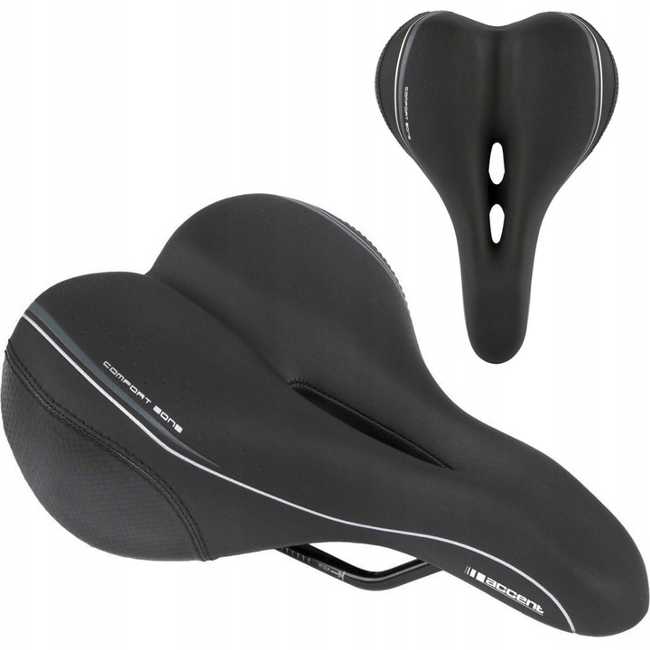 Scaun bicicleta Accent Zone Lady, gel, amortizare, negru, 240x180mm