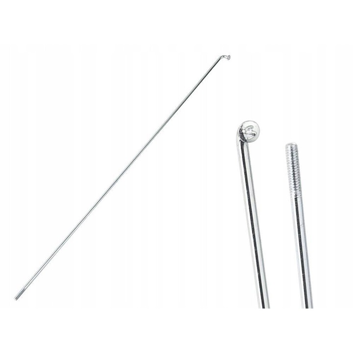 Kerékpárküllő, SLE, horganyzott acél, 191mm