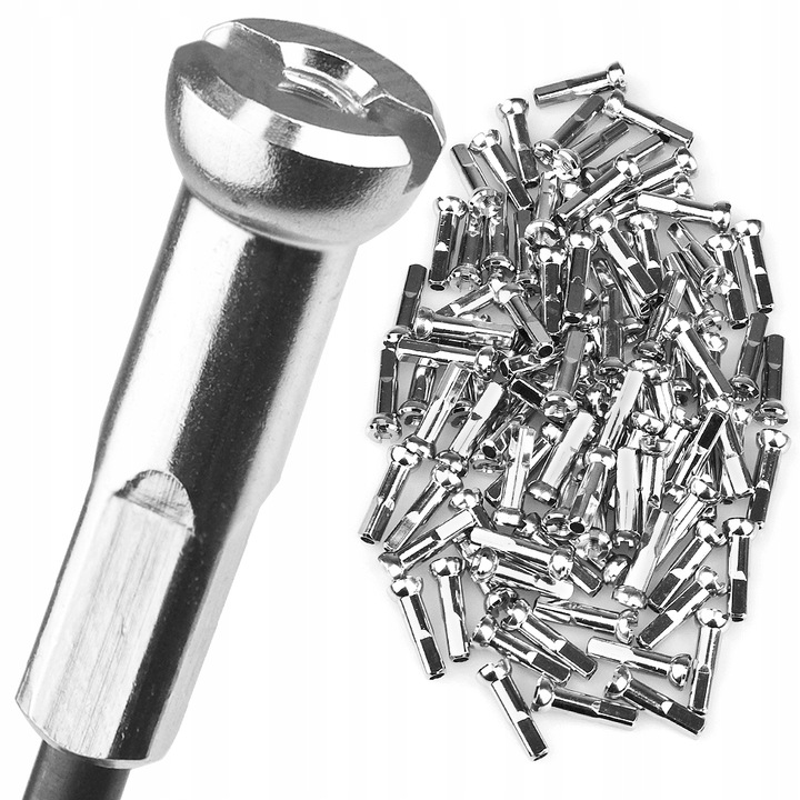 100 darabos Sapim sárgaréz nipple készlet, 16 mm, ezüst