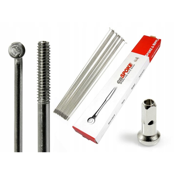 18 küllős készlet, CN küllő, rozsdamentes acél, 288 mm, 2 mm, ezüst