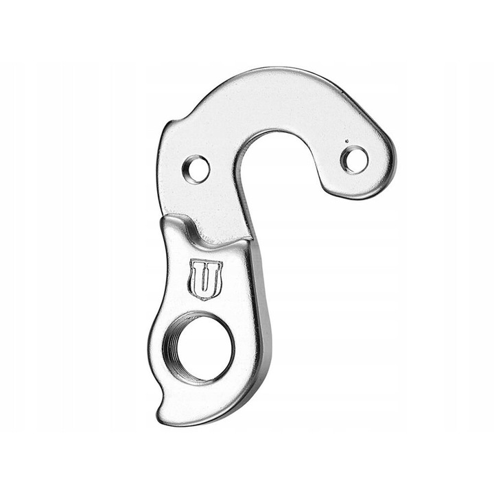 Carlig schimbator pentru cadre de biciclete, Union, aluminiu, argintiu