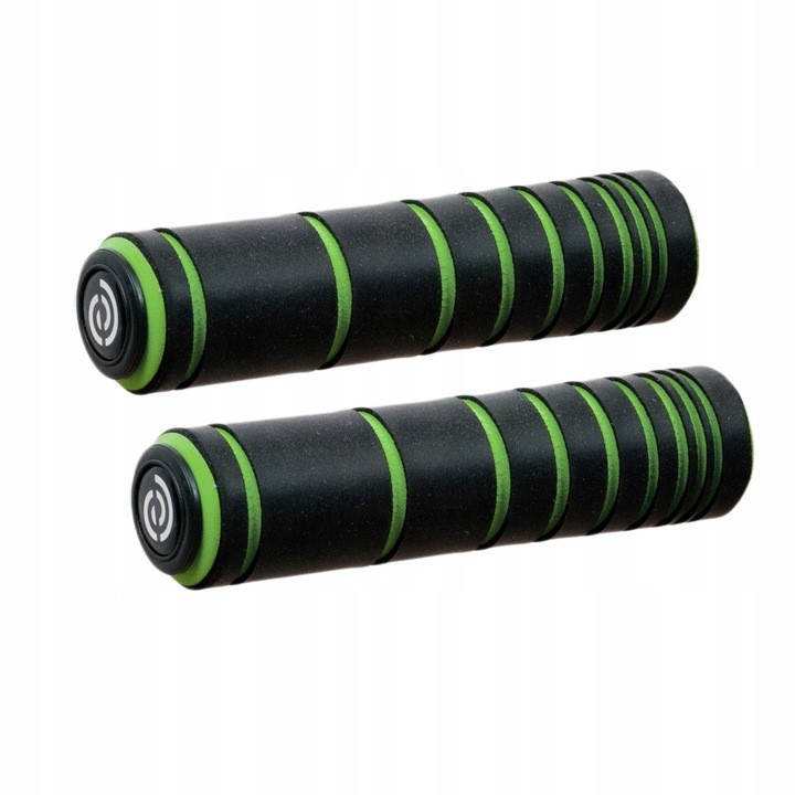 Set 2 manere de bicicleta Bike Ribbon, negru/verde, silicon