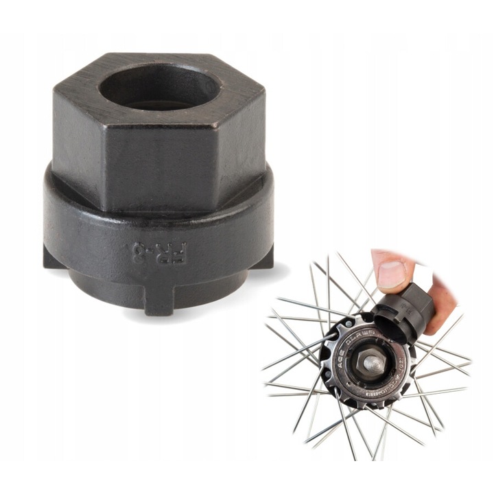 Cheie Park Tool FR-8 pentru wolnobieg, 4 prinderi, negru, 70g