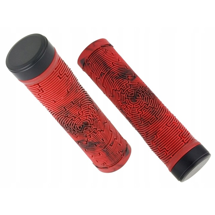 Mansoane bicicleta, Dartmoor Maze, Negru/Rosu, 135mm, set 2 bucati