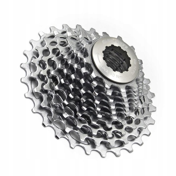 Sram PG-1070 10 sebességes kerékpár lánckerék 12-28T, acél, alumínium, ezüst, 246g