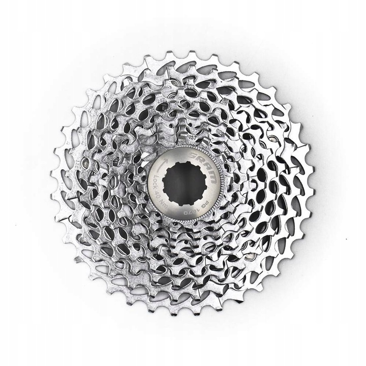 Sram PG-1070 10 sebességes kerékpár kazettás lánckerék 12-36T, acél, alumínium, ezüst, ~246g