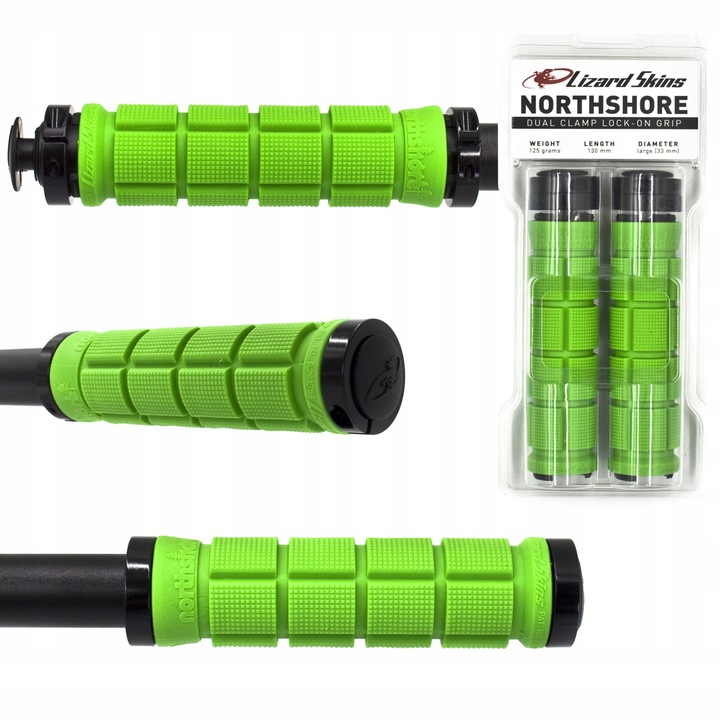 Mansoane bicicleta Lizard Skins Nortshore Lock-on, 130mm, set 2 bucati