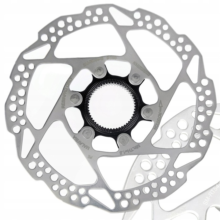 Disc frana bicicleta, Shimano SM-RT54, 160 mm, CenterLock, argintiu/negru