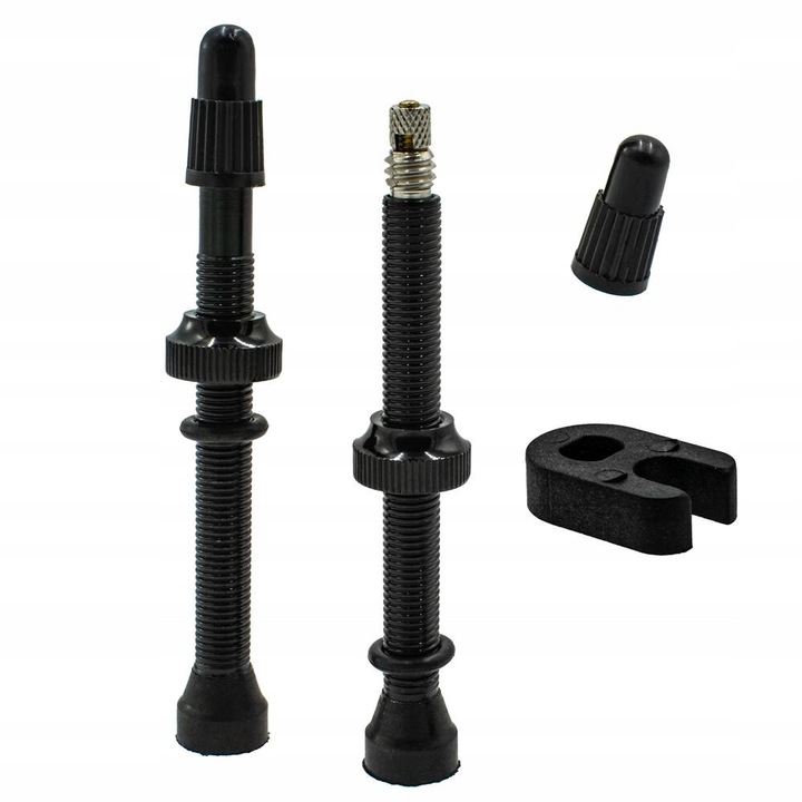 2 db Presta szelep készlet cső nélküli rendszerekhez, Trezado, 60 mm, fekete