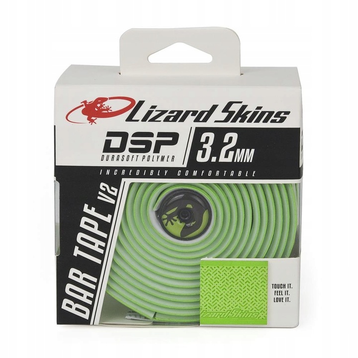 Banda ghidon Lizard Skins Bar Tape V2, 3.2 mm, hiper verde, set 2 bucati