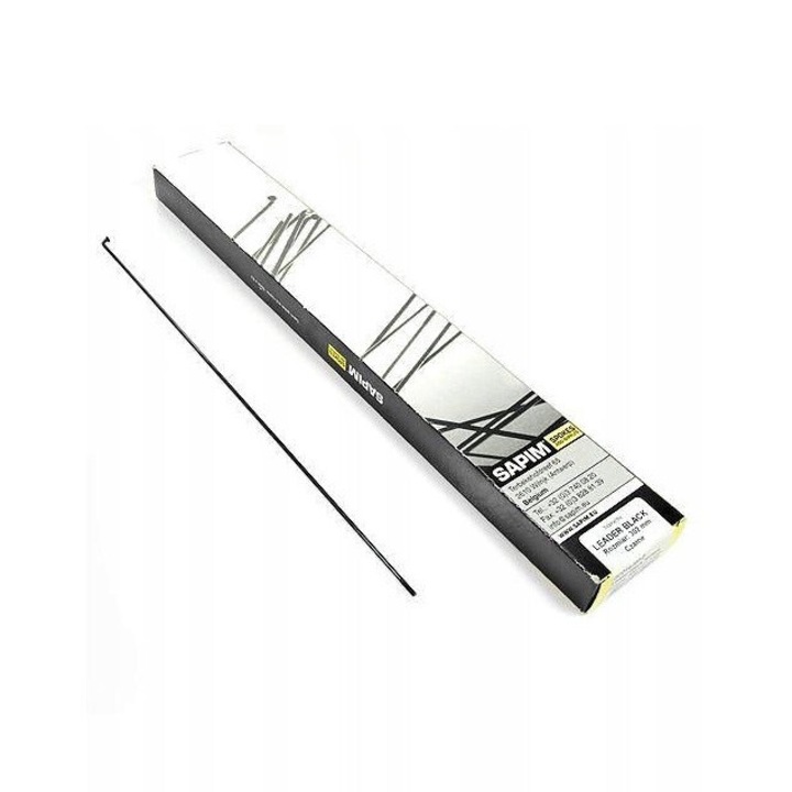 Kerékpár küllő, Sapim Leader, 2 mm x 262 mm, rozsdamentes acél, fekete