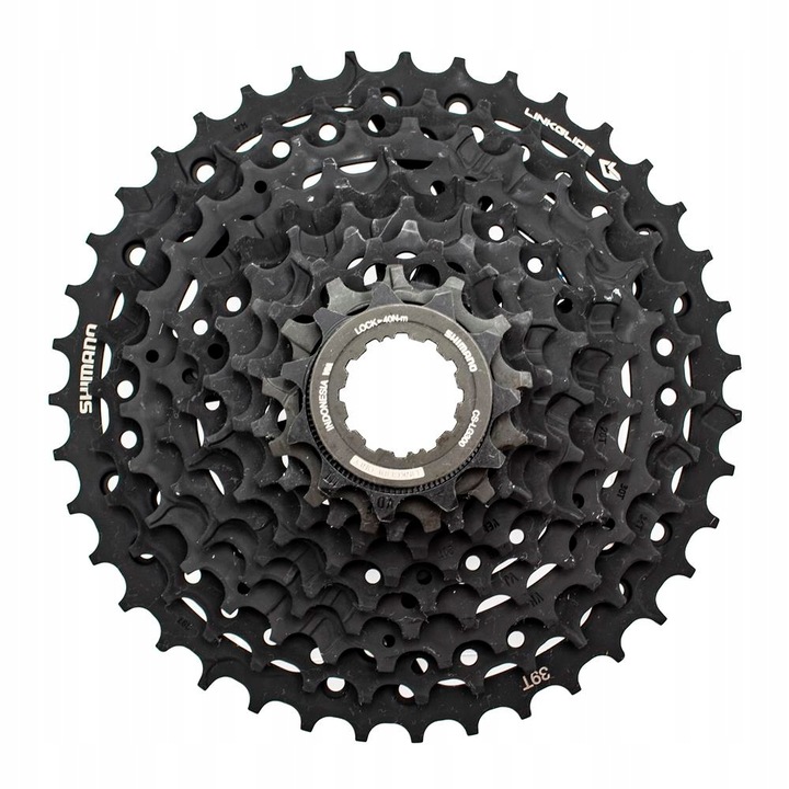 Shimano Cues CS-LG300 10 sebességes kazetta 11-39 Linkglide, fekete, E-Bike és MTB számára