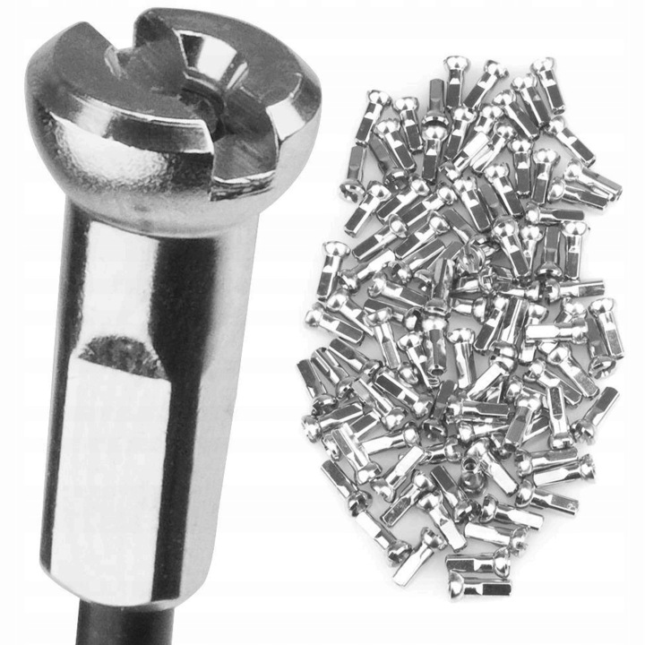 Nipluri Sapim Polyax 12 mm, alama, argintiu, pachet de 100 bucati