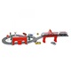 KidProtect® Lightning Express Електрическа играчка Влакова верига за деца, със звуци, магнит, конфигурации на вериги, 4 коли, пътни знаци, 67 части