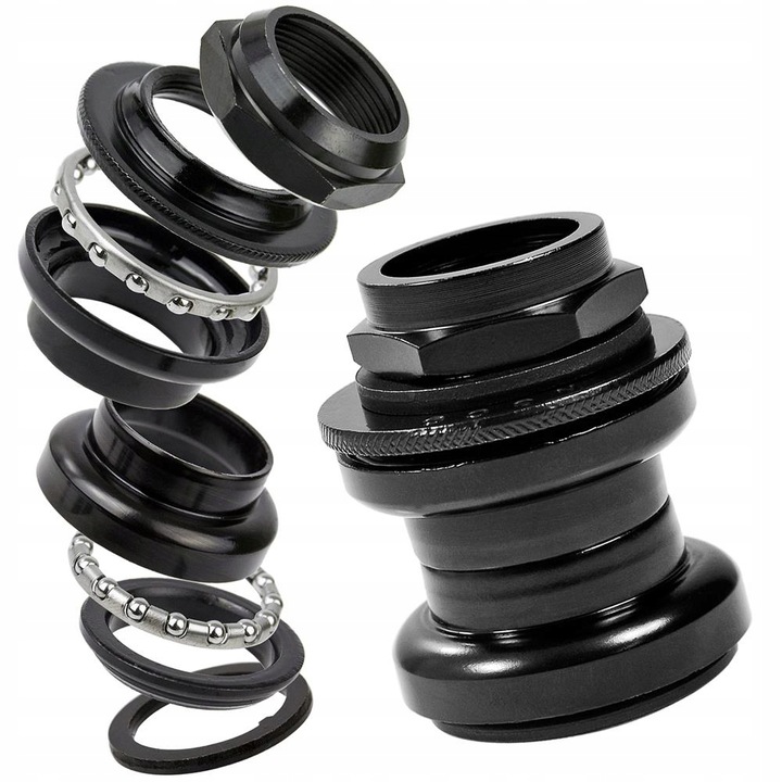 Cuvete bicicleta, Neco, CC-800A, set complet, 25,4x30x27 mm, negru