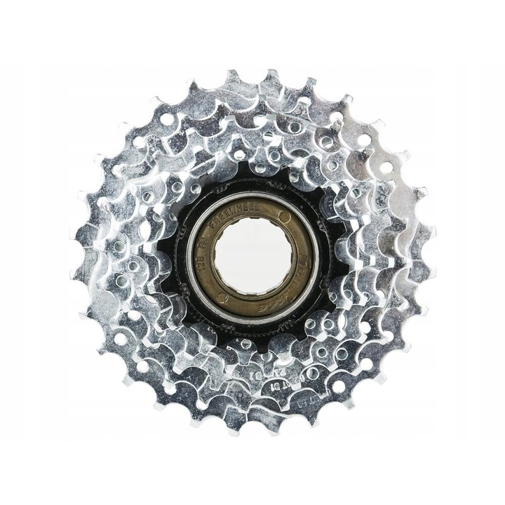 Kerékpár lánckerék, Sunrace, acél, 6 sebességes, 28T, ezüst