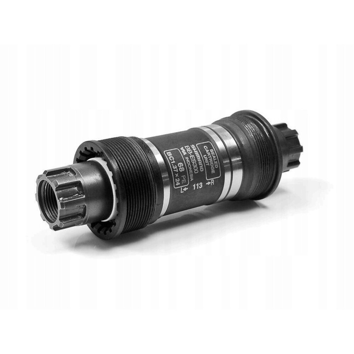 Monobloc pedalier Shimano BB-ES300, 68 x 113 mm, negru