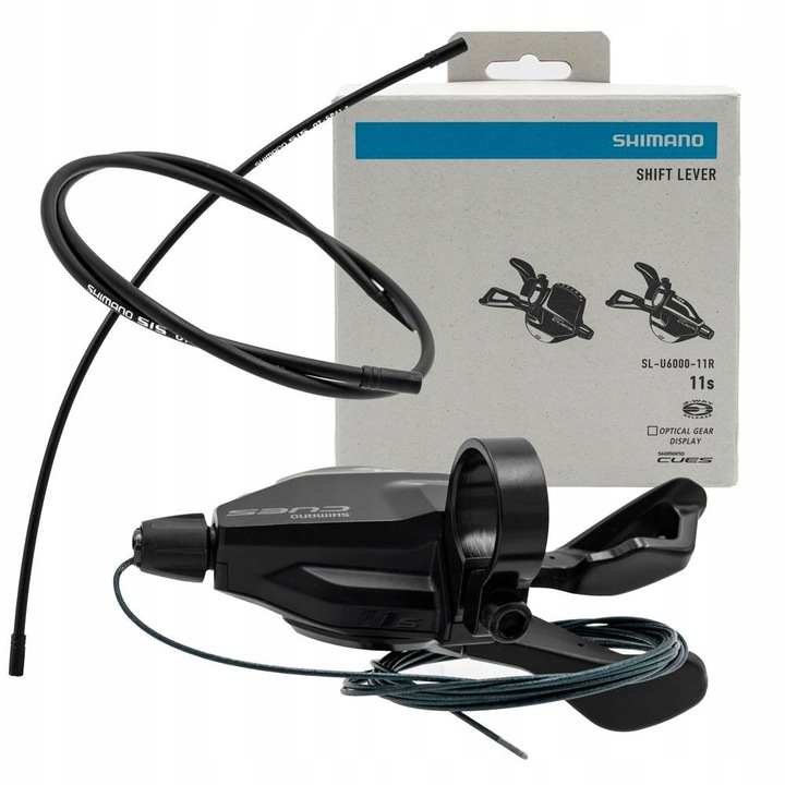 Schimbator bicicleta Shimano SL-U6000, 11 viteze, montare pe ghidon 22,2 mm, negru