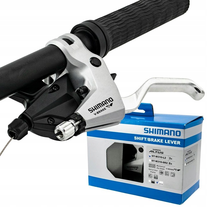 Shimano ST-M310 váltókar, 3 sebességes, fekete-ezüst, 1800 mm-es kábellel