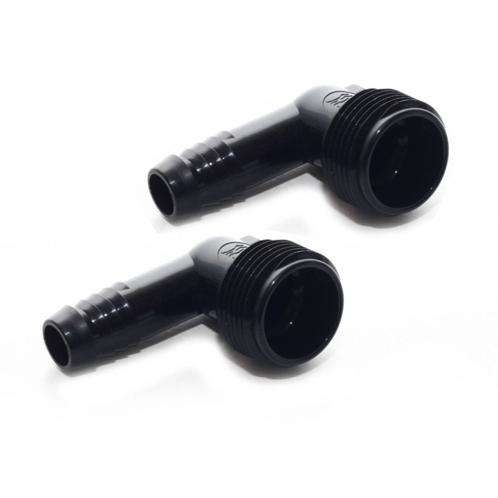 Vicces csőkönyök, sprinkler szereléshez, fekete, polipropilén, 3/4", 2 darabos készlet
