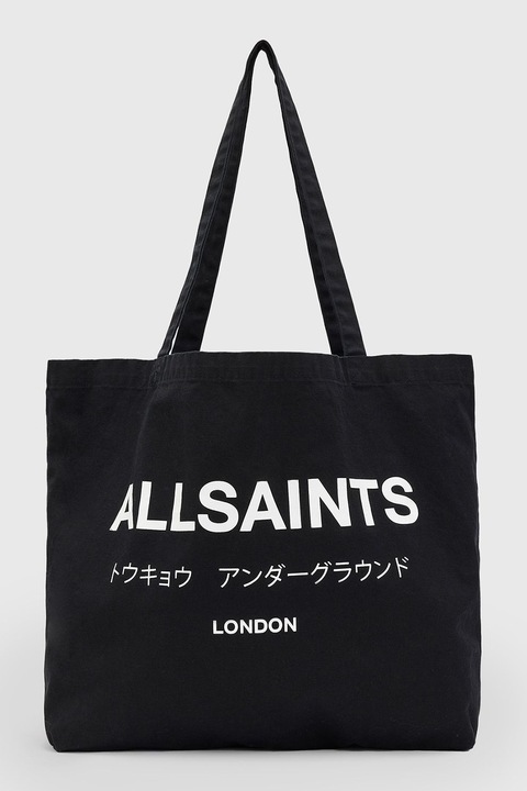 AllSaints, Geanta shopper cu logo Underground, Negru