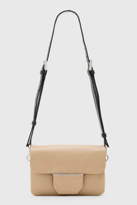 AllSaints, Кожена чанта през рамо Jupiter, Тъмнобежово