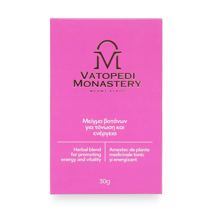 Ceai De Mix De Plante Tonic Si Energizant, Productia Manastirii Vatoped De Pe Muntele Athos, Grecia