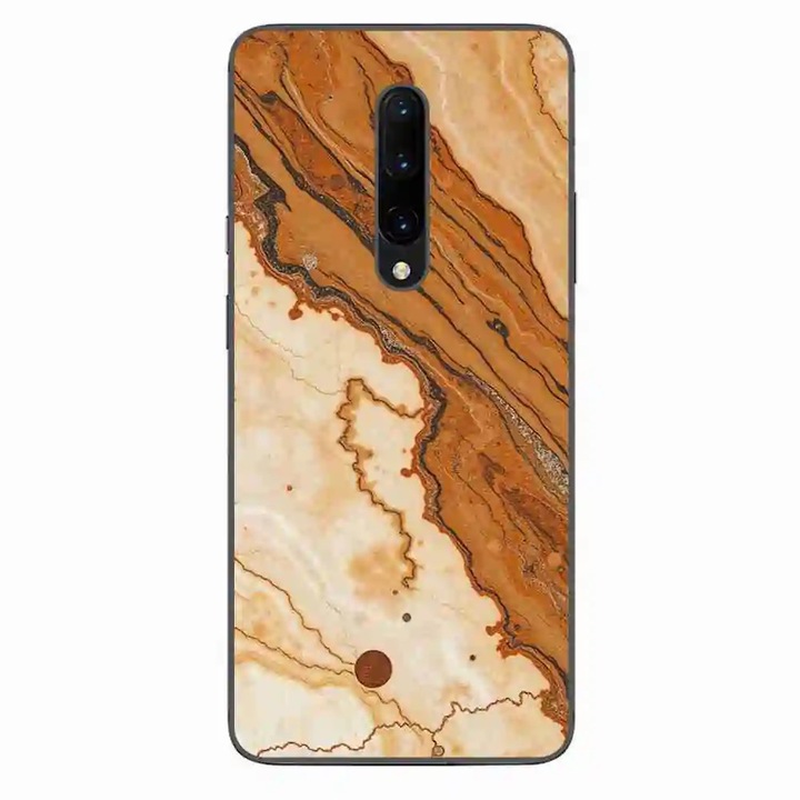 Husa compatibila cu OnePlus 7 Pro Silicon Gel Tpu Model Caramel Marble Dream