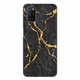 Husa compatibila cu Oppo A72 Silicon Gel Tpu Model Noir Gold Marble