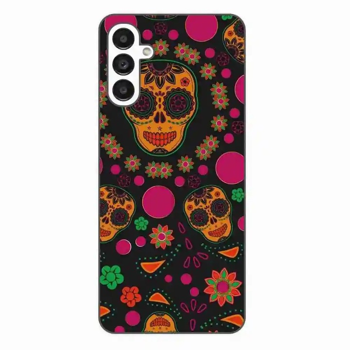 Husa compatibila cu Samsung Galaxy A54 5G Silicon Gel Tpu Model Halloween Floral Cranes Pattern