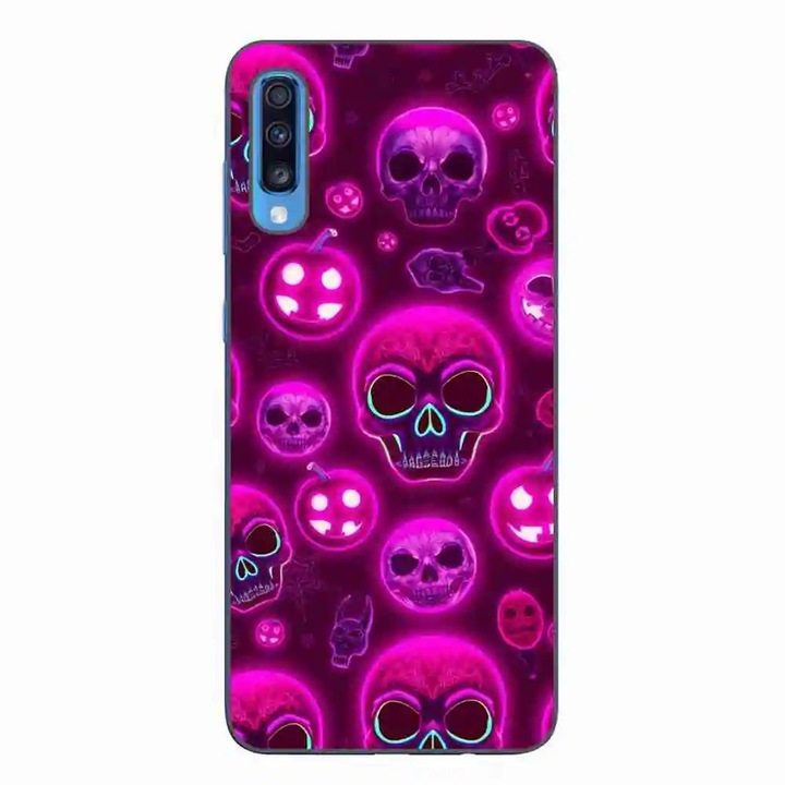 Husa compatibila cu Samsung Galaxy A70 Silicon Gel Tpu Model Cyberpunk Halloween
