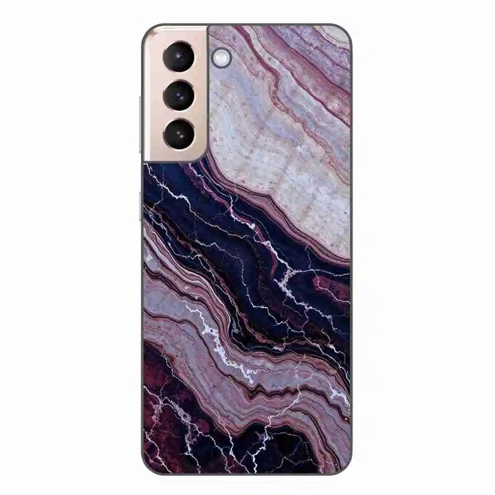 Husa compatibila cu Samsung Galaxy S21+ Plus Silicon Gel Tpu Model Amethyst Sand Marble